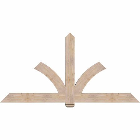 Ekena Millwork Redmond Smooth Timber Gable Bracket, Douglas Fir, 84"W x 42"H x 3 1/2"D x 5 1/2"F, 12/12 Pitch GBW084X42X0406RED00SDF